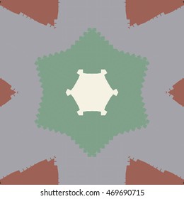 Flat ethnic seamless pattern. Colorful geometrical ornament tiles. For different design uses, as wallpaper, pattern fills, web page background, surface texturesm for print and dalle production.