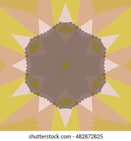 Flat ethnic seamless pattern. Colorful geometrical ornament tiles. For different design uses, as wallpaper, pattern fills, web page background, surface texturesm for print and dalle production.