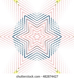 Flat ethnic seamless pattern. Colorful geometrical ornament tiles. For different design uses, as wallpaper, pattern fills, web page background, surface texturesm for print and dalle production.