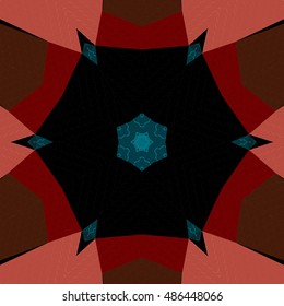 Flat ethnic seamless pattern. Colorful geometrical ornament tiles. For different design uses, as wallpaper, pattern fills, web page background, surface texturesm for print and dalle production.