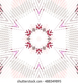 Flat ethnic seamless pattern. Colorful geometrical ornament tiles. For different design uses, as wallpaper, pattern fills, web page background, surface texturesm for print and dalle production.