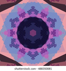 Flat ethnic seamless pattern. Colorful geometrical ornament tiles. For different design uses, as wallpaper, pattern fills, web page background, surface texturesm for print and dalle production.