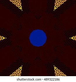 Flat ethnic seamless pattern. Colorful geometrical ornament tiles. For different design uses, as wallpaper, pattern fills, web page background, surface texturesm for print and dalle production.