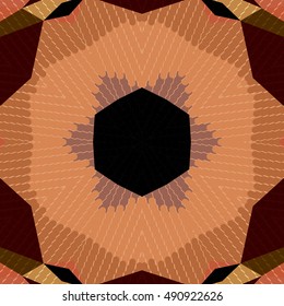 Flat ethnic seamless pattern. Colorful geometrical ornament tiles. For different design uses, as wallpaper, pattern fills, web page background, surface texturesm for print and dalle production.