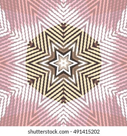 Flat ethnic seamless pattern. Colorful geometrical ornament tiles. For different design uses, as wallpaper, pattern fills, web page background, surface texturesm for print and dalle production.