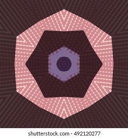 Flat ethnic seamless pattern. Colorful geometrical ornament tiles. For different design uses, as wallpaper, pattern fills, web page background, surface texturesm for print and dalle production.