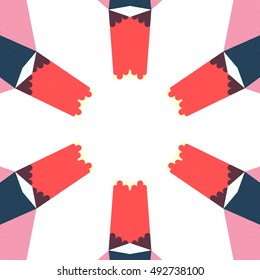 Flat ethnic seamless pattern. Colorful geometrical ornament tiles. For different design uses, as wallpaper, pattern fills, web page background, surface texturesm for print and dalle production.