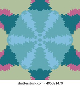 Flat ethnic seamless pattern. Colorful geometrical ornament tiles. For different design uses, as wallpaper, pattern fills, web page background, surface texturesm for print and dalle production.