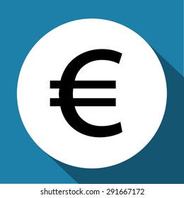 Flat euro icon