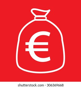 Flat euro icon
