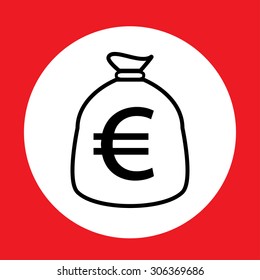Flat euro icon