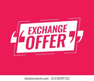 flat exchange offer banner design