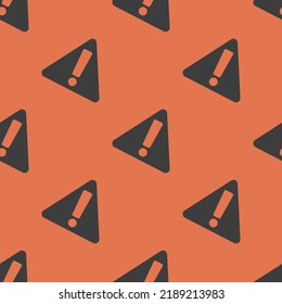 Flat exclamation warring mark vector icon seamless