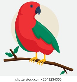 flat exotic bird vector design