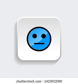 Flat expression emoticon icon symbol with modern flat style icon for web site design, logo, app, UI isolated on white background. Vector illustration