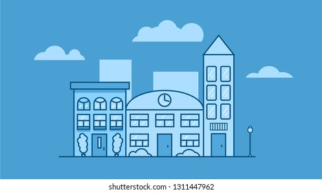 Flat exterior, building, 
cityscape