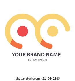 Flat eye creative logo for company and brand logo