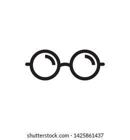flat eye glasses icon symbol sign, logo template, vector, eps 10