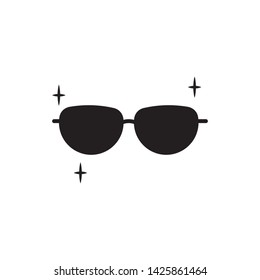 flat eye glasses icon symbol sign, logo template, vector, eps 10