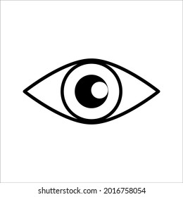 Flat eye icon sign. on a white background.