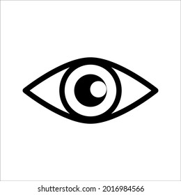 Flat eye icon sign. on a white background.