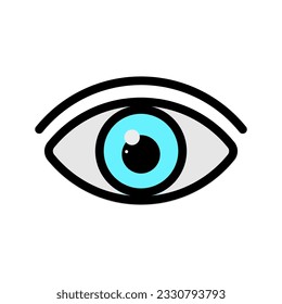 Flat eye icon sign. vector illustration isolated on white background
