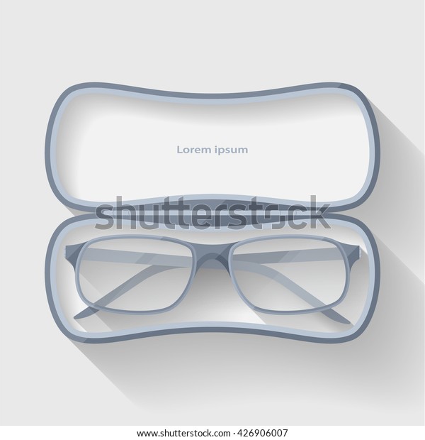 flat eyeglasses in\
case