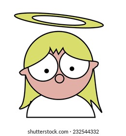 Flat Face Icon for  Angel