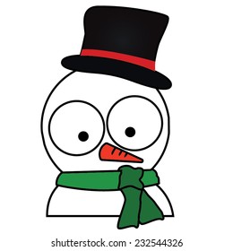 Flat Face Icon for  SnowMan