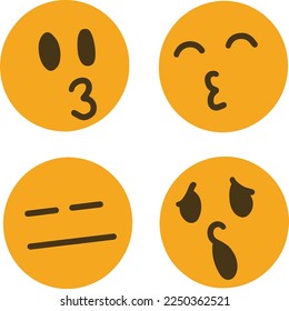 flat face, love, kissing, panic