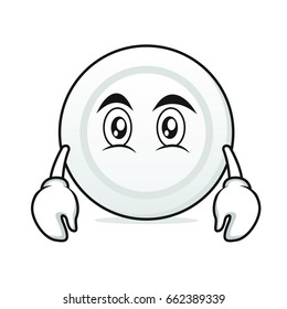 Flat face plate cartoon character vector illustration