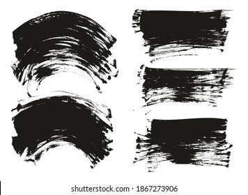 Flach-Fan-Pinsel mit regelmäßiger Kurven und langer Hintergrund Mix aus hochdetailliertem, abstraktem Vektorhintergrund-Mix-Set 