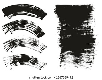 Pincel De Ventilador Plano Curva Y Fondo Largo Mezcla De Fondo Abstracto De Alto Detalle Conjunto De Mezcla De Fondo Del Vector 