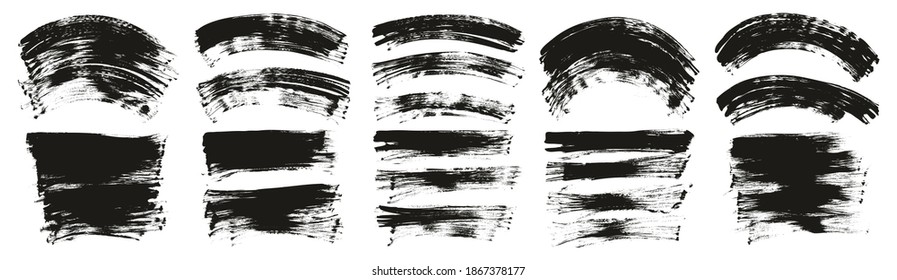 Pincel De Ventilador Plano Curva Y Fondo Largo Mezcla De Fondo Abstracto De Alto Detalle Conjunto De Mezcla De Fondo Del Vector 