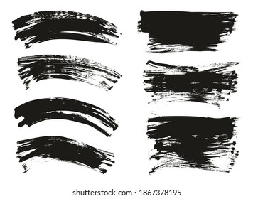 Pincel De Ventilador Plano Curva Y Fondo Largo Mezcla De Fondo Abstracto De Alto Detalle Conjunto De Mezcla De Fondo Del Vector 