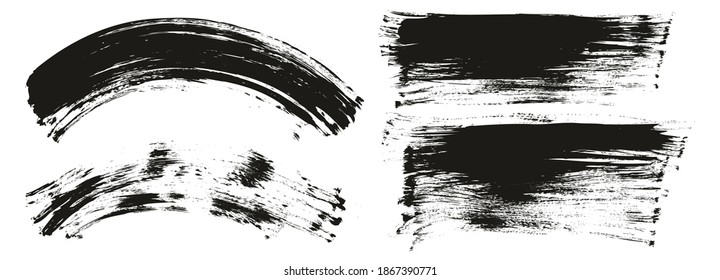 Pincel De Ventilador Plano Curva Y Fondo Largo Mezcla De Fondo Abstracto De Alto Detalle Conjunto De Mezcla De Fondo Del Vector 