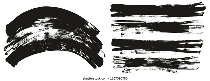 Flat Fan Brush Regular Curved And Long Background Mix High Detail Abstract Vector Background Mix Set 