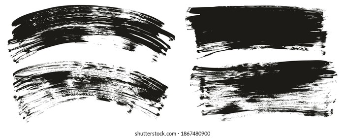 Pincel De Ventilador Plano Curva Y Fondo Largo Mezcla De Fondo Abstracto De Alto Detalle Conjunto De Mezcla De Fondo Del Vector 