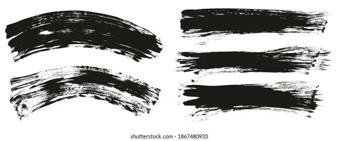 Pincel De Ventilador Plano Curva Y Fondo Largo Mezcla De Fondo Abstracto De Alto Detalle Conjunto De Mezcla De Fondo Del Vector 