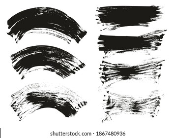Flach-Fan-Pinsel mit regelmäßiger Kurven und langer Hintergrund Mix aus hochdetailliertem, abstraktem Vektorhintergrund-Mix-Set 