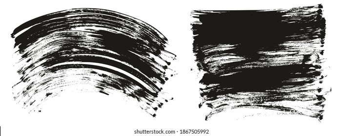 Pincel De Ventilador Plano Curva Y Fondo Largo Mezcla De Fondo Abstracto De Alto Detalle Conjunto De Mezcla De Fondo Del Vector 