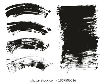 Pincel De Ventilador Plano Curva Y Fondo Largo Mezcla De Fondo Abstracto De Alto Detalle Conjunto De Mezcla De Fondo Del Vector 