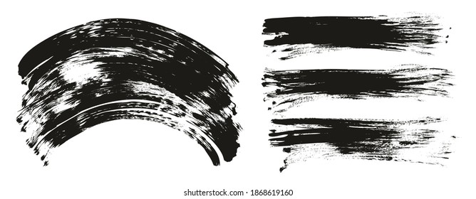 Flat Fan Brush Regular Curved And Long Background Mix High Detail Abstract Vector Background Mix Set 