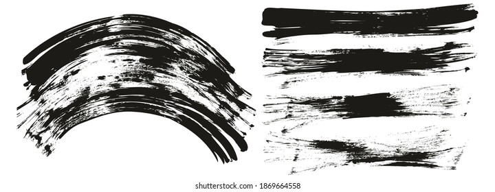 Flat Fan Brush Regular Curved And Long Background Mix High Detail Abstract Vector Background Mix Set 