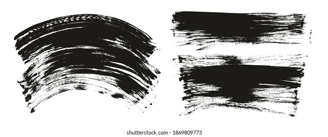Pincel De Ventilador Plano Curva Y Fondo Largo Mezcla De Fondo Abstracto De Alto Detalle Conjunto De Mezcla De Fondo Del Vector 