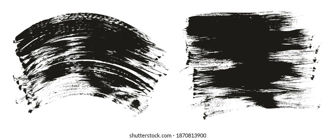 Pincel De Ventilador Plano Curva Y Fondo Largo Mezcla De Fondo Abstracto De Alto Detalle Conjunto De Mezcla De Fondo Del Vector 