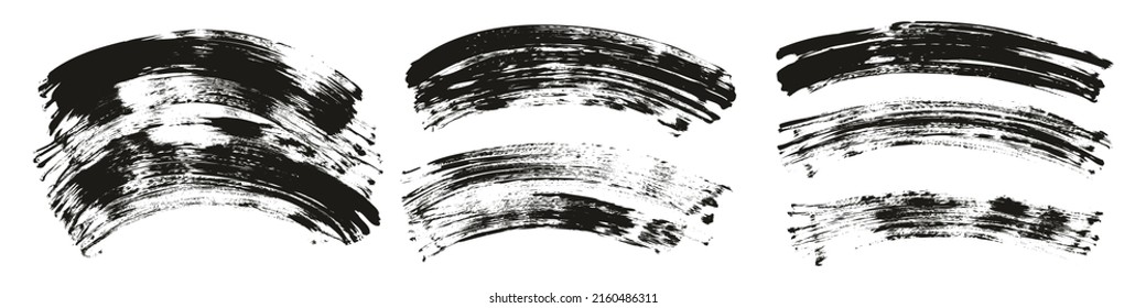 Flat Fan Brush Regular Curved Background High Detail Abstract Vector Background Set ULTRA