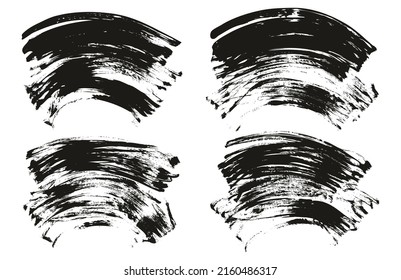 Flat Fan Brush Regular Curved Background High Detail Abstract Vector Background Set 