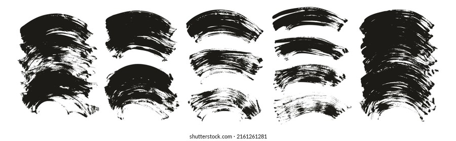 Flat Fan Brush Regular Curved Background High Detail Abstract Vector Background Set ULTRA