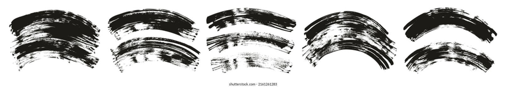 Flat Fan Brush Regular Curved Background High Detail Abstract Vector Background Set ULTRA